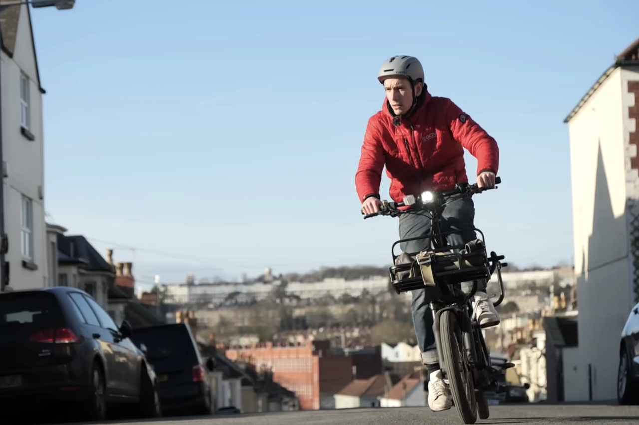 Simon Richardson on his Tern e-bike