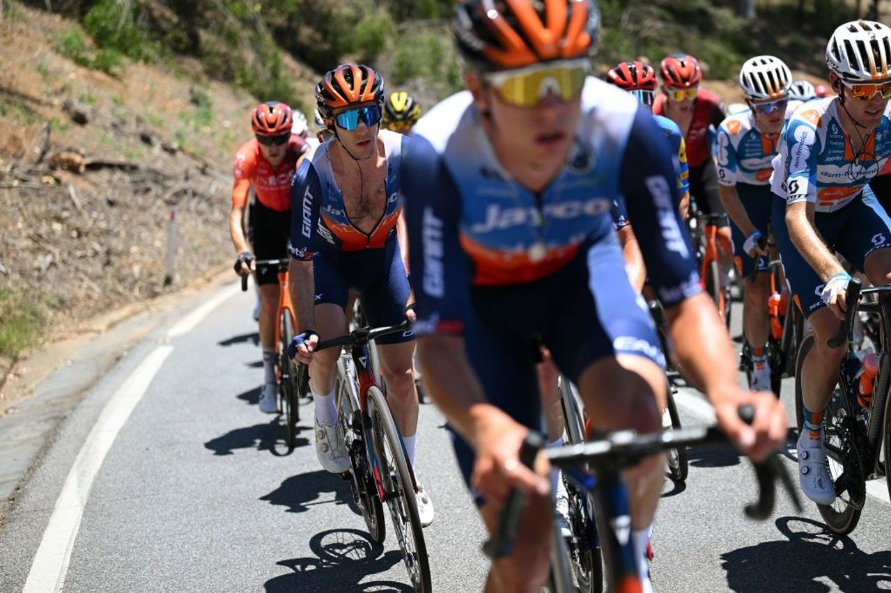 Simon Yates and Jayco AlUla took up the pace setting at the Tour Down Under, but to no avail