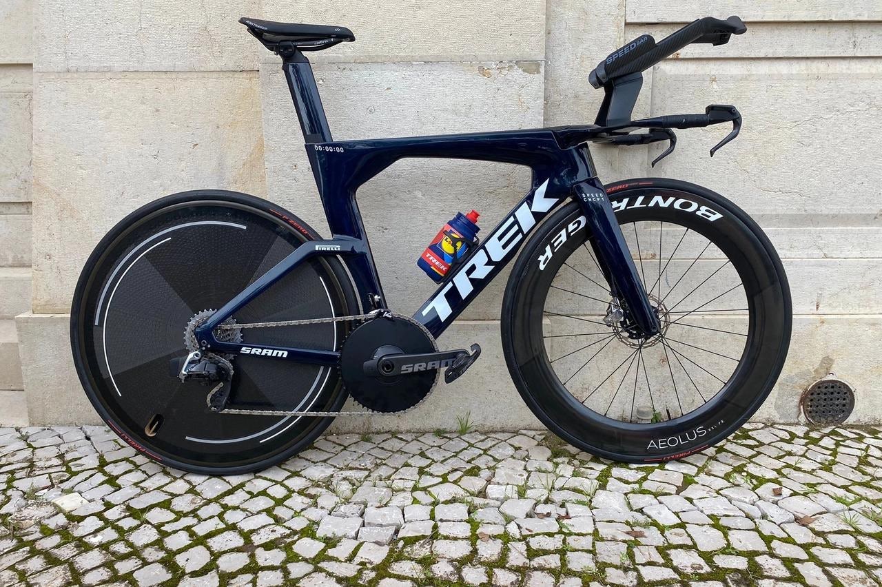 This will be Geoghegan Hart's first competition outing on Trek's Speed Concept TT bike