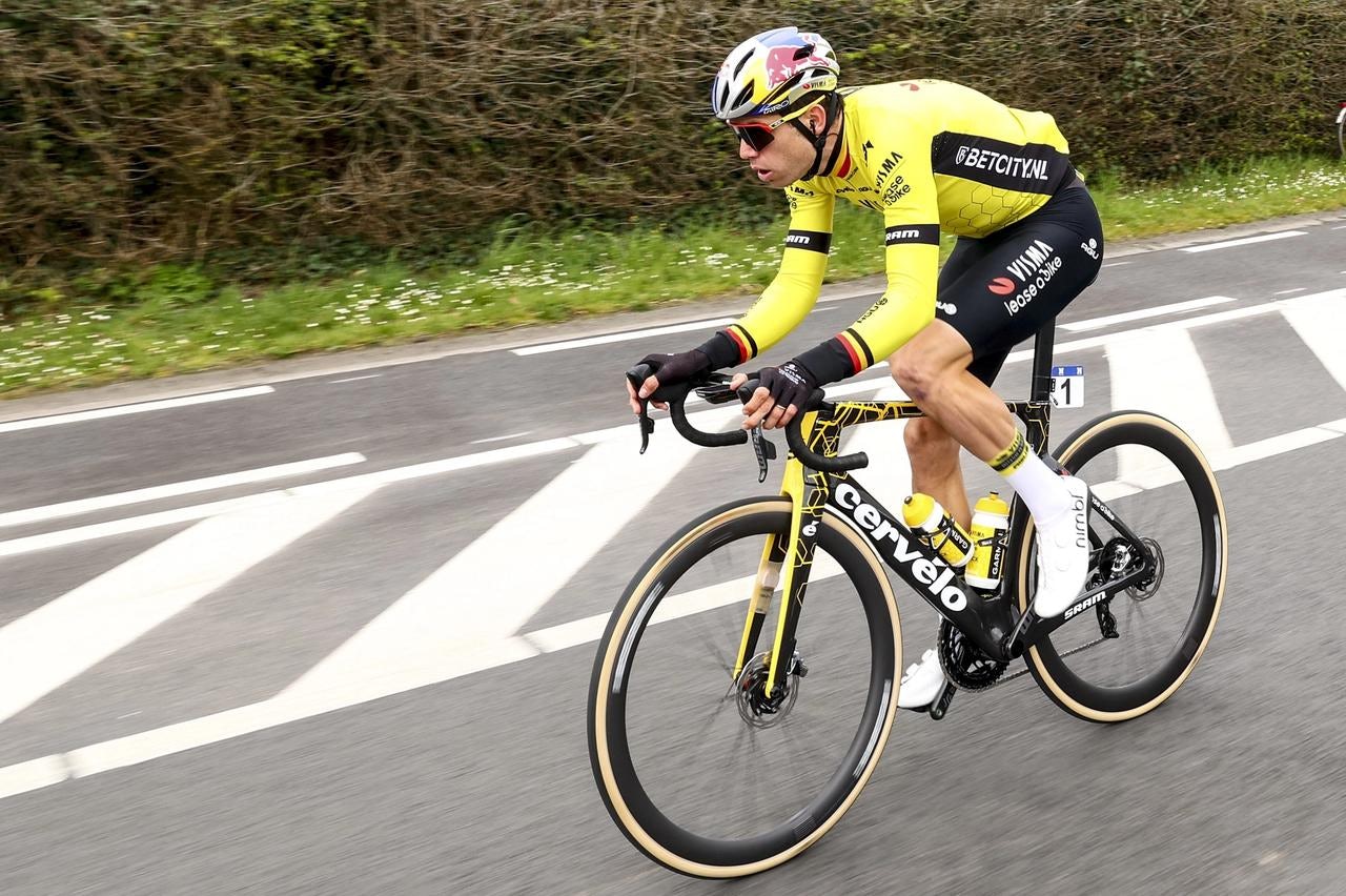 Wout van Aert was riding his final race before Sunday's Tour of Flanders showdown against Mathieu van der Poel