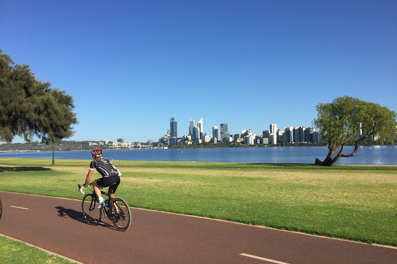 Cyclist in Perth, Australia