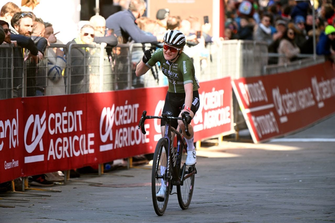 Puck Pieterse finished fifth in Strade Bianche in 2023
