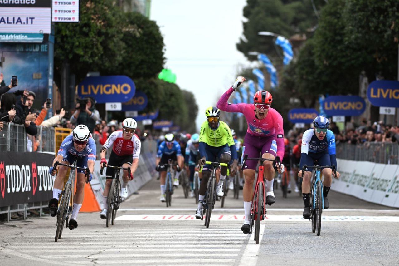 Jonathan Milan (Lidl-Trek) wins stage 4 of Tirreno-Adriatico